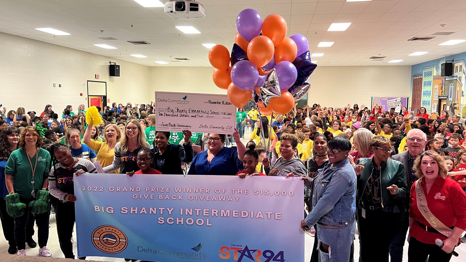 Big Shanty Intermediate School wins Grand Prize for Give Back Give Away from Delta Community Credit Union and Star 94